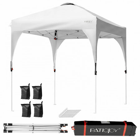 Costway 6.6x6.6 Feet Pop-Up Outdoor Canopy Tent with Portable Bag - Ideal for Camping and Parties
