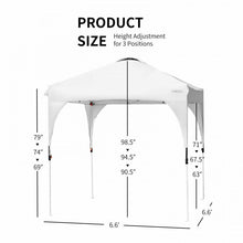 Load image into Gallery viewer, Costway 6.6x6.6 Feet Pop-Up Outdoor Canopy Tent with Portable Bag - Ideal for Camping and Parties