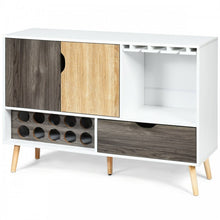 Load image into Gallery viewer, Costway Contemporary Bar Cabinet with Glass Rack - Suitable for Restaurant and Small Tavern