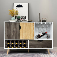 Load image into Gallery viewer, Costway Contemporary Bar Cabinet with Glass Rack - Suitable for Restaurant and Small Tavern