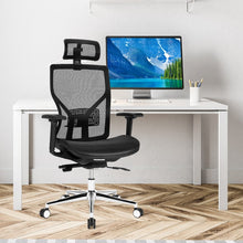 Load image into Gallery viewer, Black Office Chair and Computer Chair with 3D Armrests and Rotating Headrest
