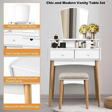 Load image into Gallery viewer, White Vanity Makeup Dressing Table Furniture Set with 6 Drawers