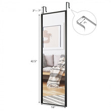 Load image into Gallery viewer, 42.5 x 14 Inch Wall-Mounted Metal Door Mirror Decorative Mirror