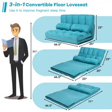 Load image into Gallery viewer, 6-Level Adjustable Indoor Folding Floor Sofa Bed Furniture