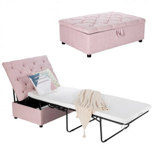 Load image into Gallery viewer, Costway Pull Out Sofa Bed Folding Bed Ottoman - Suitable for Living Room and Office