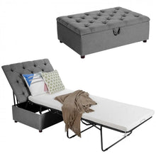Load image into Gallery viewer, Costway Pull Out Sofa Bed Folding Bed Ottoman - Suitable for Living Room and Office