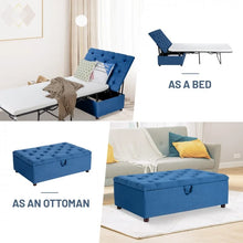 Load image into Gallery viewer, Costway Pull Out Sofa Bed Folding Bed Ottoman - Suitable for Living Room and Office