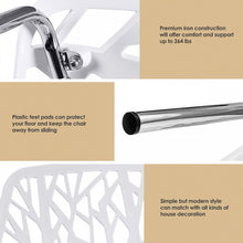 Load image into Gallery viewer, 6-Piece White Modern Dining Chair Set with Perforated Pattern