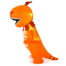 Load image into Gallery viewer, Costway Halloween Inflatable Pumpkin Dinosaur with Built-in LED Lights - Suitable for Haunted House Parties