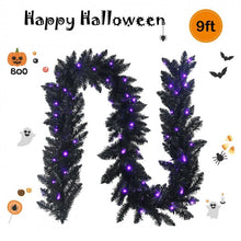 Load image into Gallery viewer, 2024 Costway Christmas Garland and Halloween Garland with 50 Purple LED Lights - Suitable for Backyard Parties