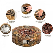 Load image into Gallery viewer, 40000 BTU Outdoor Camping Party Rock Gas Fire Pit