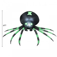 Load image into Gallery viewer, 2024 Costway Halloween Inflatable Spider with Waterproof Fan and LED Lights - Suitable for Backyard Parties and Haunted Houses
