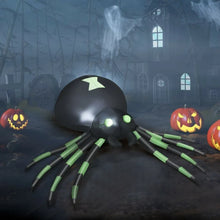 Load image into Gallery viewer, 2024 Costway Halloween Inflatable Spider with Waterproof Fan and LED Lights - Suitable for Backyard Parties and Haunted Houses