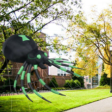 Load image into Gallery viewer, 2024 Costway Halloween Inflatable Spider with Waterproof Fan and LED Lights - Suitable for Backyard Parties and Haunted Houses