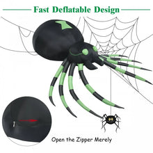 Load image into Gallery viewer, 2024 Costway Halloween Inflatable Spider with Waterproof Fan and LED Lights - Suitable for Backyard Parties and Haunted Houses
