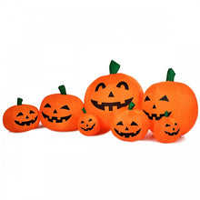 Load image into Gallery viewer, Costway 7.5 ft Halloween Inflatable Pumpkin 7-Piece Set with LED Lights - Suitable for Haunted House Horror Decor