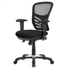 Load image into Gallery viewer, Black 360° Swivel Adjustable Mesh Office Chair with Armrests