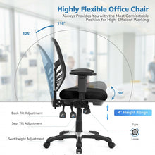 Load image into Gallery viewer, Black 360° Swivel Adjustable Mesh Office Chair with Armrests