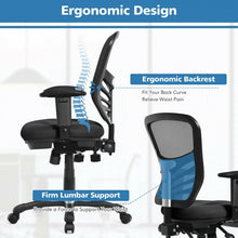 Load image into Gallery viewer, Black 360° Swivel Adjustable Mesh Office Chair with Armrests