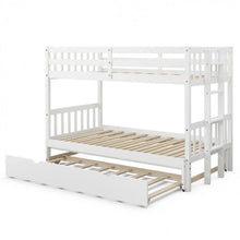 Charger l'image dans la galerie, 4-in-1 Wooden Bunk Bed with Pullout Drawers for School Dorms