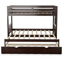 Charger l'image dans la galerie, 4-in-1 Wooden Bunk Bed with Pullout Drawers for School Dorms