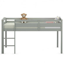 Load image into Gallery viewer, Modern Minimalist Bedroom Loft Bed with Guardrail and Ladder