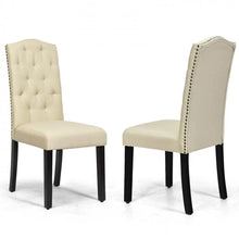 Load image into Gallery viewer, Modern Minimalist High-Back Dining Chair with Upholstered Velvet Cushion