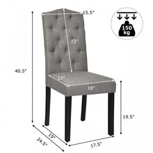 Load image into Gallery viewer, Modern Minimalist High-Back Dining Chair with Upholstered Velvet Cushion