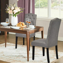 Load image into Gallery viewer, Modern Minimalist High-Back Dining Chair with Upholstered Velvet Cushion