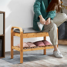 Load image into Gallery viewer, Entryway Storage Bench with Shoe Rack