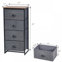 Load image into Gallery viewer, Removable Non-Woven Fabric 4-Drawer Bedside Cabinet Storage Chest