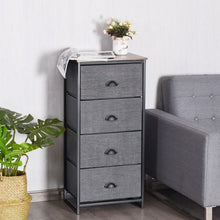 Load image into Gallery viewer, Removable Non-Woven Fabric 4-Drawer Bedside Cabinet Storage Chest