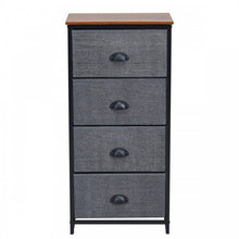 Load image into Gallery viewer, Removable Non-Woven Fabric 4-Drawer Bedside Cabinet Storage Chest
