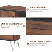 Load image into Gallery viewer, Walnut-Colored Vintage Multi-Tier Storage Cabinet with Three Drawer