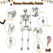 Load image into Gallery viewer, Costway 5.4 ft Halloween Skeleton Decoration Adjustable Life-Size - Suitable for Haunted House Party Decor