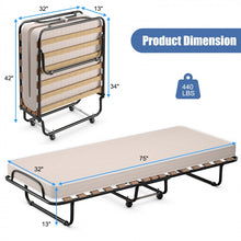Load image into Gallery viewer, 360° Rotating Portable Folding Bed with Memory Foam Mattress