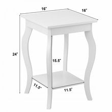 Load image into Gallery viewer, Costway Modern White Side Table Night Stand - Sofa End Table, Suitable for Bedroom and Living Room Decor