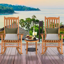 Load image into Gallery viewer, Outdoor Patio Garden Wooden Single-Seat Rocking Chair