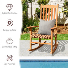 Load image into Gallery viewer, Outdoor Patio Garden Wooden Single-Seat Rocking Chair