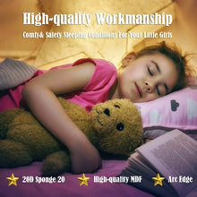 Load image into Gallery viewer, Strawberry Pattern Velvet Children's Bed in Pink