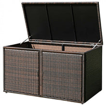 Load image into Gallery viewer, 88 Gallon Garden Patio Rattan Storage Container Box