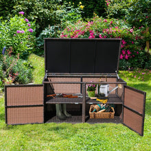 Load image into Gallery viewer, 88 Gallon Garden Patio Rattan Storage Container Box