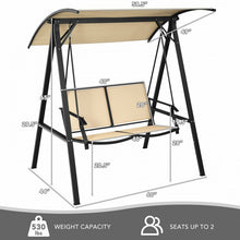 Load image into Gallery viewer, Costway Outdoor Swing Chair with Canopy - Suitable for Garden and Porch