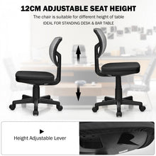 Load image into Gallery viewer, Armless Swivel Office Computer Chair with Adjustable Height