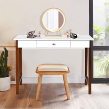 Load image into Gallery viewer, Modern Minimalist White Desk with Drawers - Computer Desk Writing Table Ideal for Bedroom and Dormitory