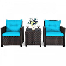 Load image into Gallery viewer, 3-Piece Outdoor Patio Furniture Set with Built-in Cushions