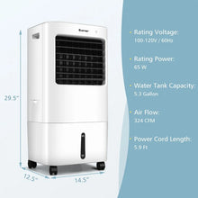 Load image into Gallery viewer, Portable Evaporative Air Cooler with Cooling, Humidifying, and Air Purifying Functions