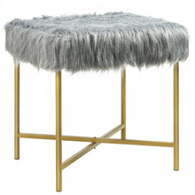 Load image into Gallery viewer, Modern Minimalist Faux Fur Footstool Suitable for Any Room