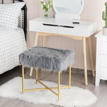 Load image into Gallery viewer, Modern Minimalist Faux Fur Footstool Suitable for Any Room