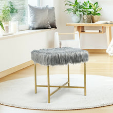 Load image into Gallery viewer, Modern Minimalist Faux Fur Footstool Suitable for Any Room